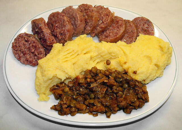 Plat traditionnel "Cotechino" du nouvel an