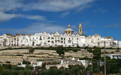Vue sur le village de Locorotondo