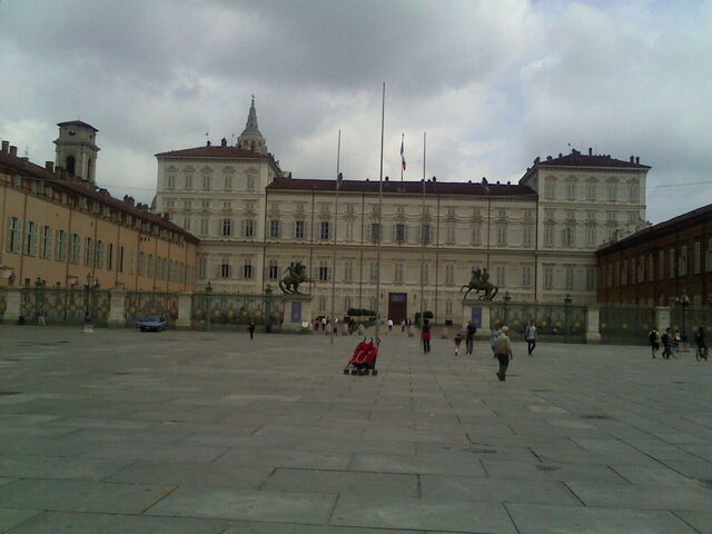 Vue sur le Palais Royal de Turin