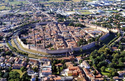 Vue aérienne sur la ville de Cittadella