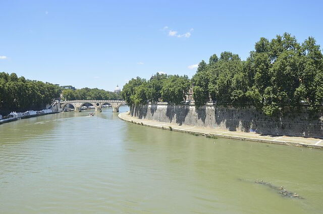 Vue sur le Tibre à Rome