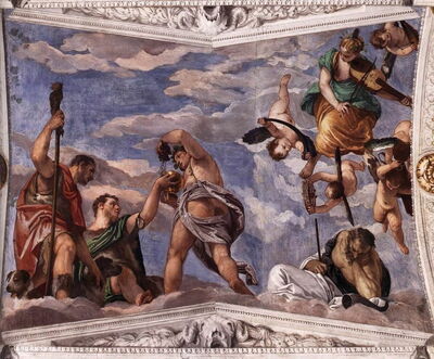 Peinture de Véronèse de sa chambre Bacchus à la Villa Barbaro