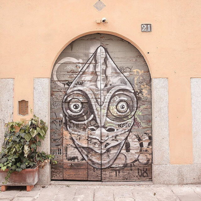 Une oeuvre d'art de rue à Milan