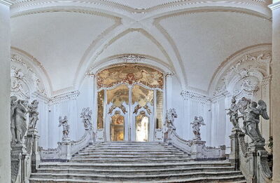Intérieur dans l'église de Saint-Benoît de Catane