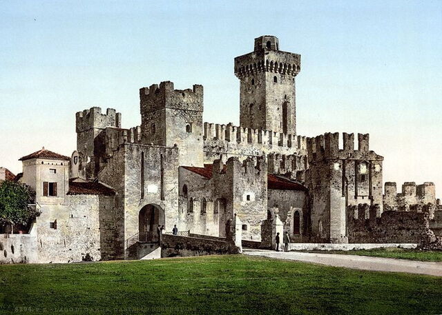 Le Castello Scaligero à Sirmione en 1900