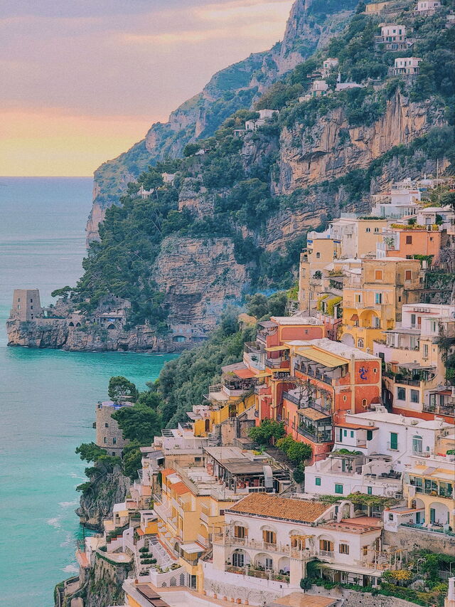 coucher de soleil à Amalfi