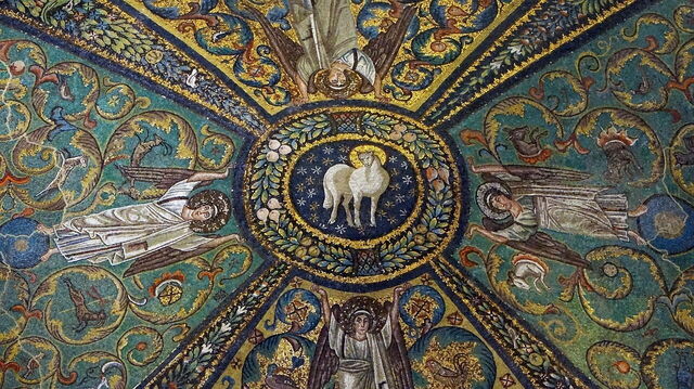 Église San Vitale, gros plan