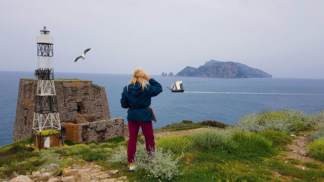 Punta Campanella, phare et tour