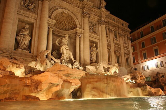 La fontaine de Trevi à Rome