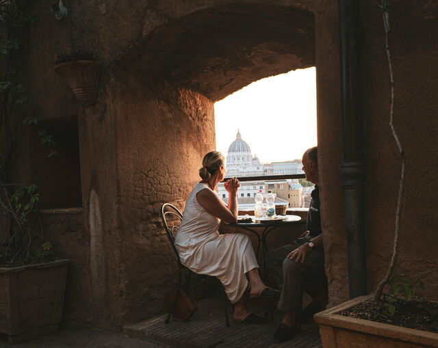 dîner à Rome