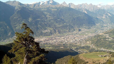 Vue sur la vallée d'Aoste