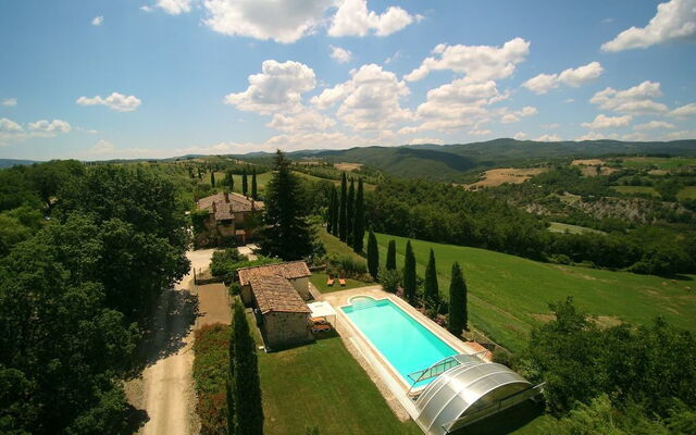 Vue aérienne de la Villa Venanzo