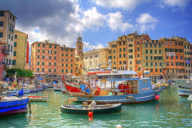 Camogli, le port
