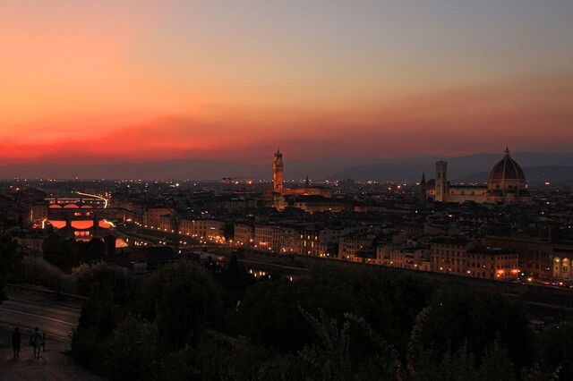 Coucher de soleil à Florence