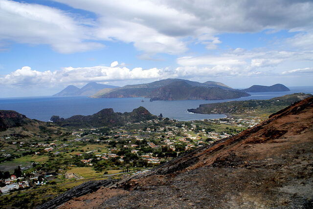 Vue sur les îles Eoliennes