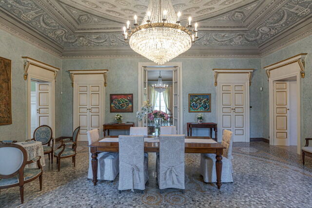 Une salle à manger de la Villa Gallietta