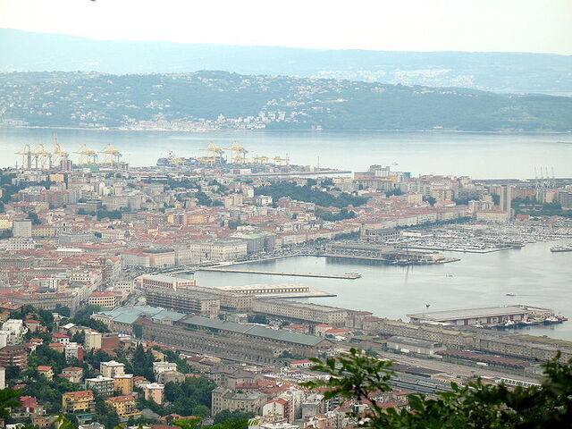vue aérienne de Trieste
