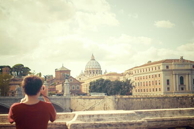 Un touriste à Rome
