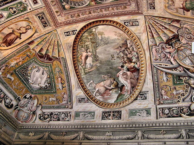 Une fresque sur le plafond de la Villa d'Este