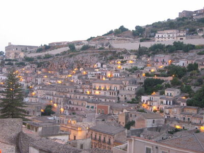 Vue sur la ville de Modica