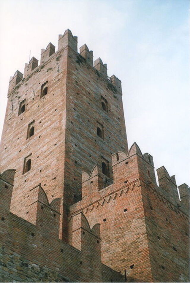 La tour du château de Visconti à Castell'Arquato