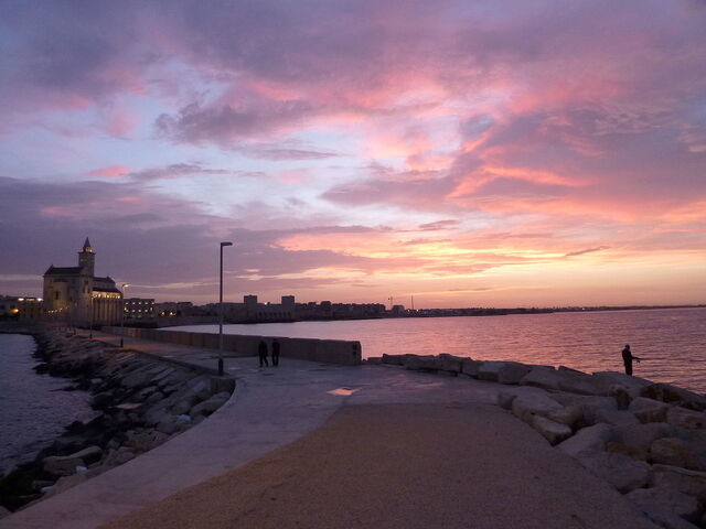 Trani coucher de soleil