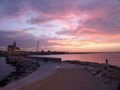 Trani coucher de soleil