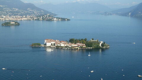 Vue aérienne sur Isola Bella