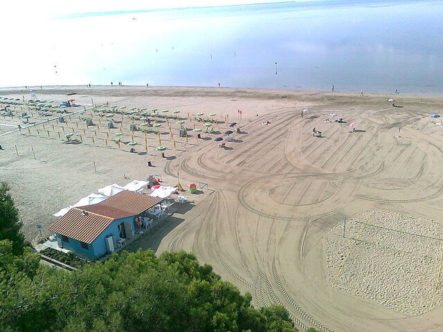 Vue sur une des plages de Grado