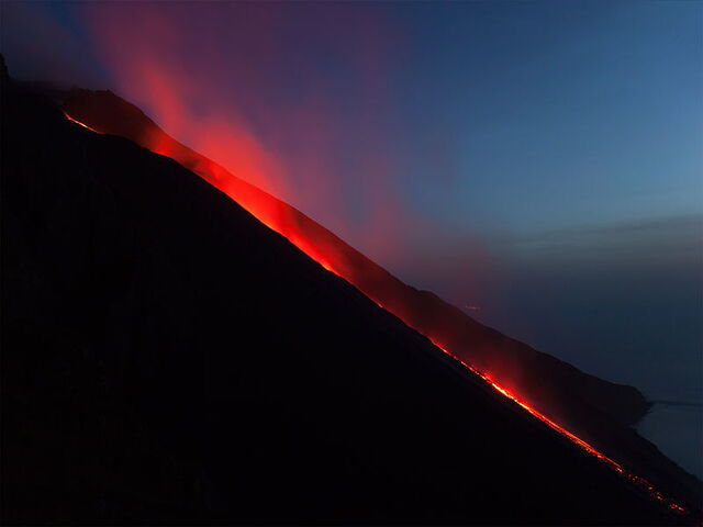 Stromboli, coulée de lave