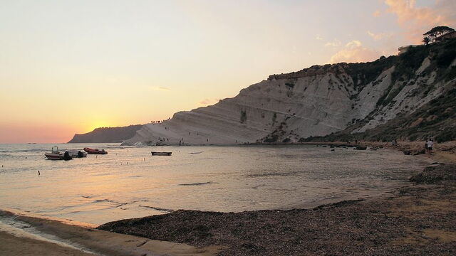 Coucher de soleil à Scala dei Turchi