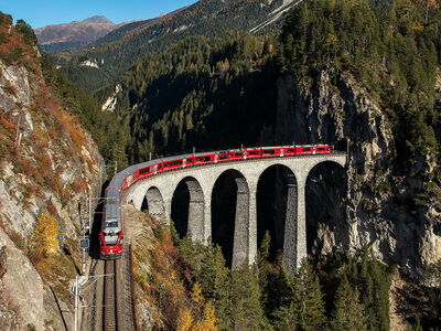 Un pont le long de la route Bernina Express