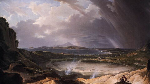 Un fumarole aux champs; Peinture de Michael Wutky