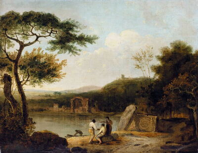 Lake Avernus I par Richard Wilson, c. 1765