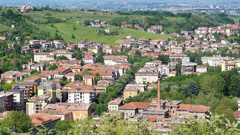 Vue panoramique sur Salsomaggiore Terme