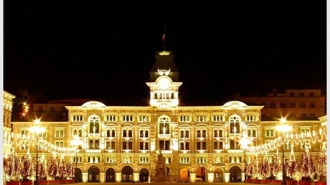 La piazza Unità la nuit