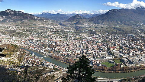 Vue sur la ville de Trente