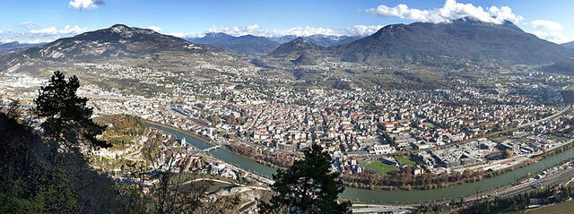 Vue sur la ville de Trente