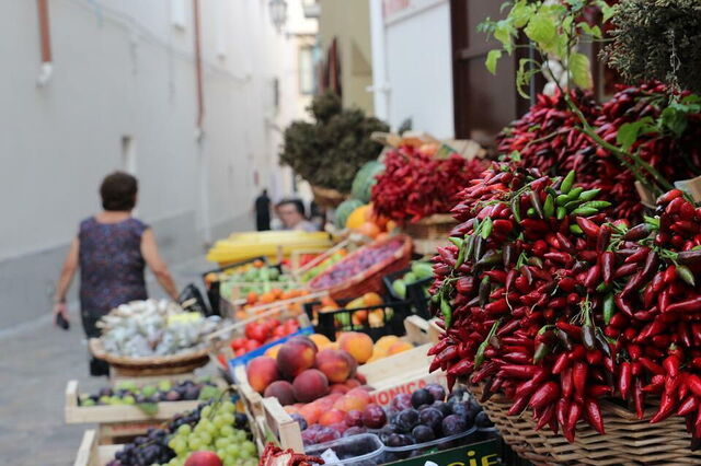 Produits frais à vendre dans les Pouilles