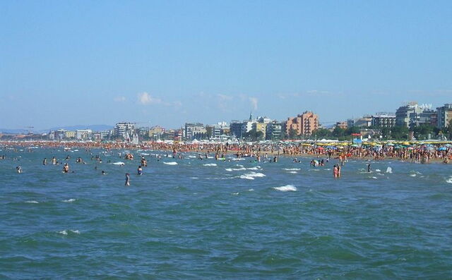 La plage de Rimini
