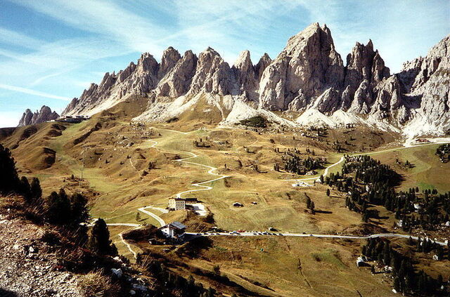 La chaîne de montagne des Dolomites