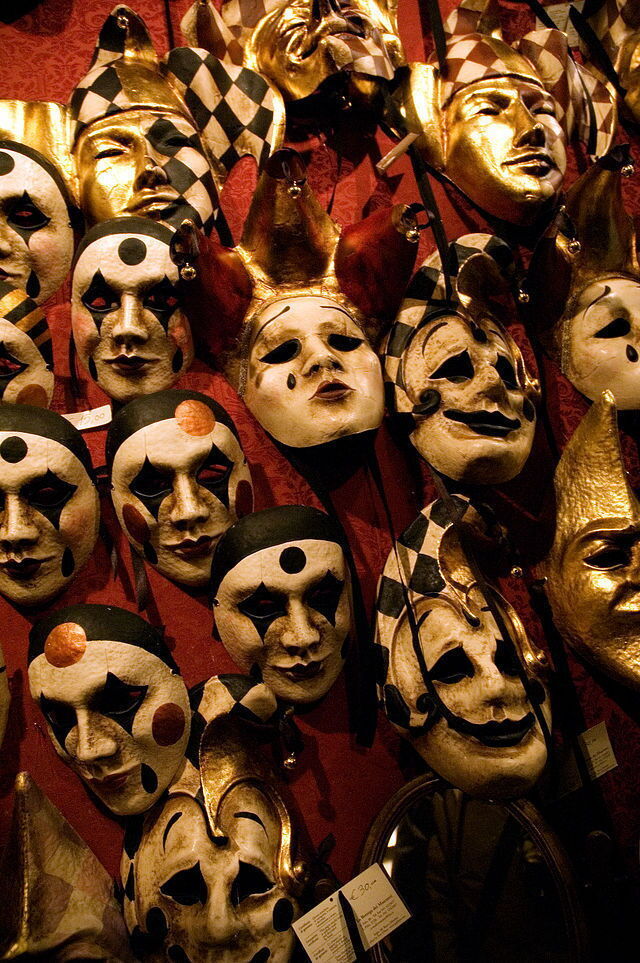 Collection de masques du carnaval de Venise