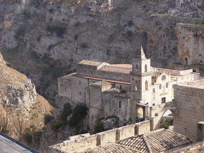 L'église de Matera sculptée sur le rocher
