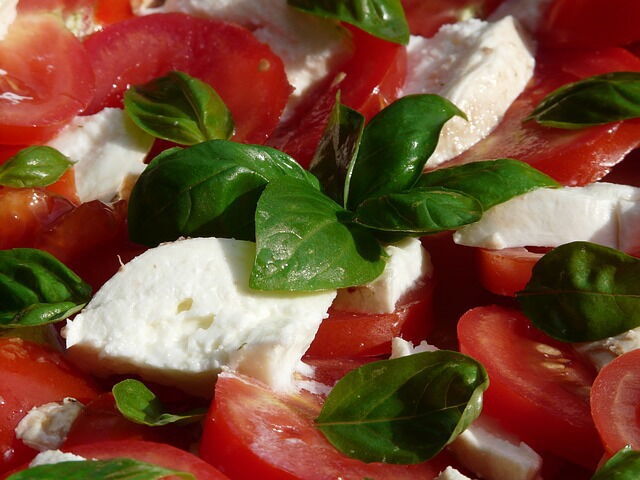 Salade de tomates et mozzarella