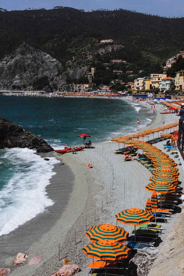 Sur la plage en Italie