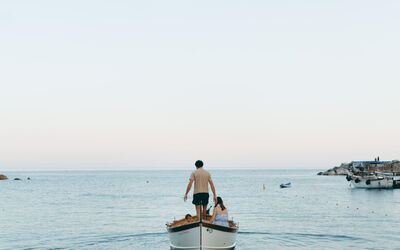 Bateau dans les eaux des Cinque Terre
