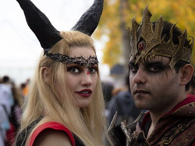 Cosplay de Dark Revan et Boba Fett, Lucca, 2021