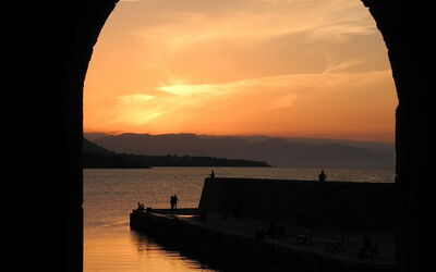 Cefalù, coucher de soleil