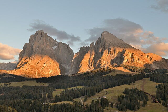 Alpe di Siusi, Coucher de soleil