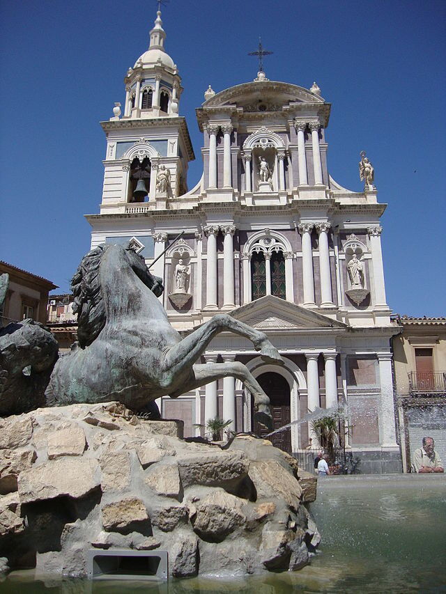 La fontaine Triton de Caltanissetta